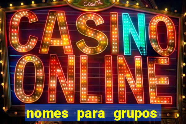 nomes para grupos de loteria no zap