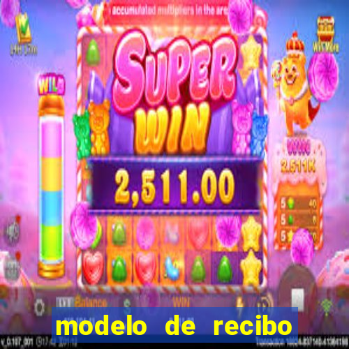 modelo de recibo de pagamento word