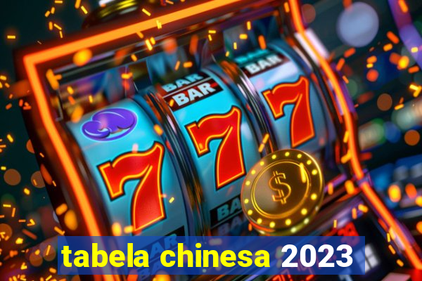 tabela chinesa 2023